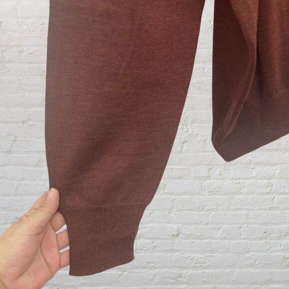 Lord & Taylor Merino Wool Turtleneck Size XL Rust Brown Vintage EUC Unisex - Picture 6 of 16